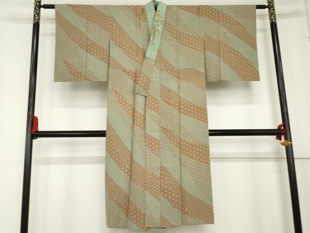 平和屋着物 長襦袢 無双仕立て 青海波 正絹 cs