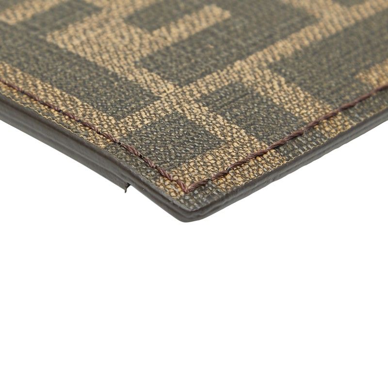  フェンディ ズッカ カードケース パスケース 7 AR 911 ブラウン ブラック PVC レザー レディース FENDI 214 44836 その他 小物