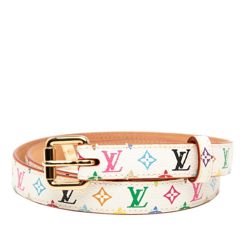 ルイ ヴィトン モノグラム マルチカラー サンチュール キャレ ベルト