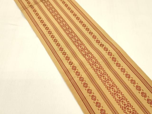 平和屋着物 本場筑前博多織 両面 半幅帯 献上 間道 正絹 cm