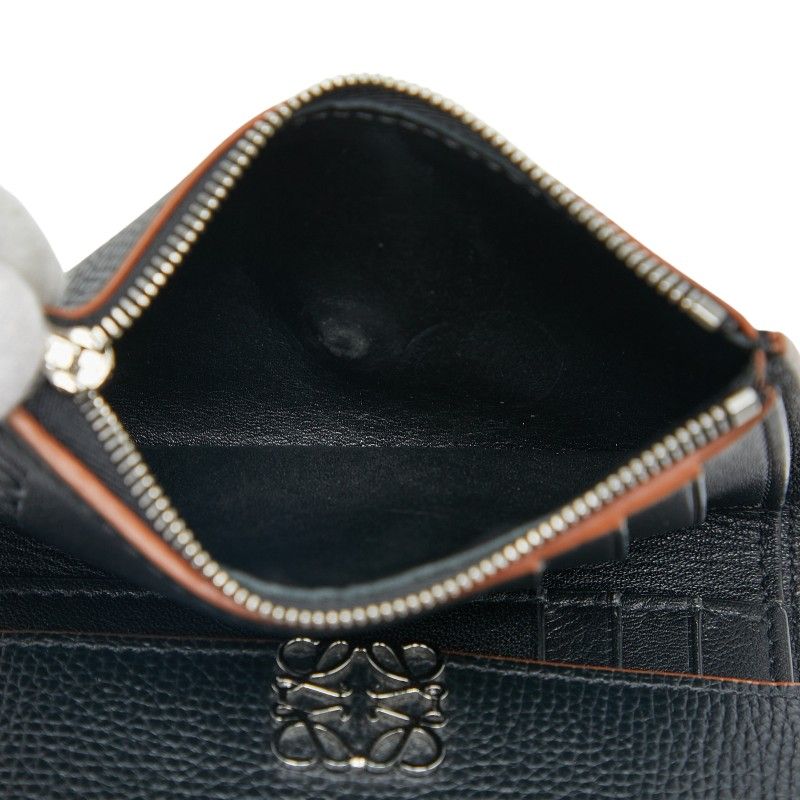  ロエベ アナグラム 三つ折り財布 コンパクトウォレット ブラック レザー レディース LOEWE 214 44857 その他 小物