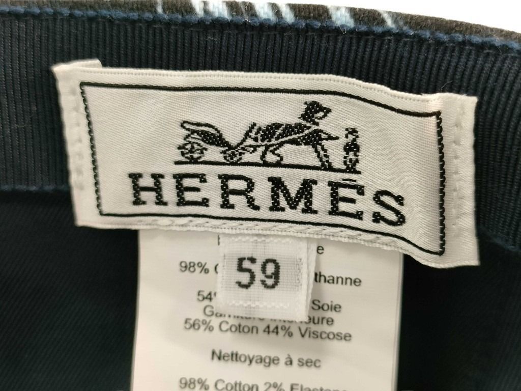 HERMES エルメス キャップ セリエ マルチカラー コットン ポリウレタン ユニセックス 美品【本物保証】 HERMES エルメス キャップ セリエ マルチカラー コットン ポリウレタン