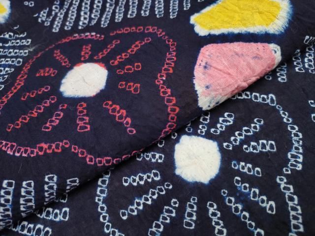  平和屋着物∴夏物 浴衣 有松鳴海絞り 天井花文 綿 ng 浴衣単品 浴衣