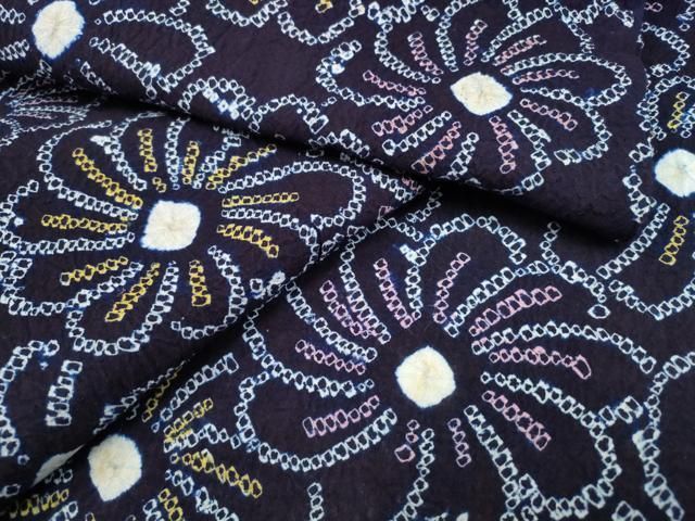 平和屋着物∴夏物 浴衣 有松鳴海絞り 舞菊尽くし 綿 ng