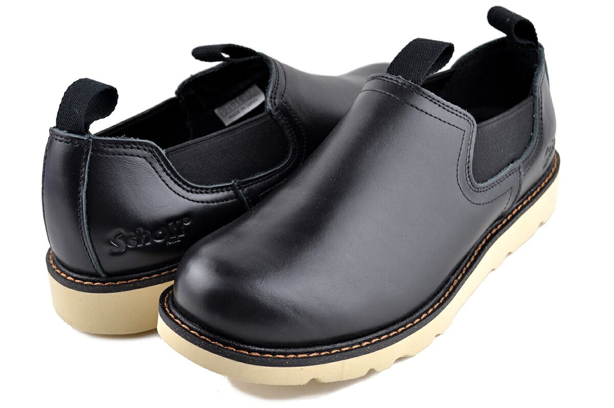 ショット ツイン ゴア ロー ブーツ ブラック Schott TWIN GORE LOW BOOTS BLACK s 23003 010 靴 シューズ サイドゴア レザー メンズ 黒