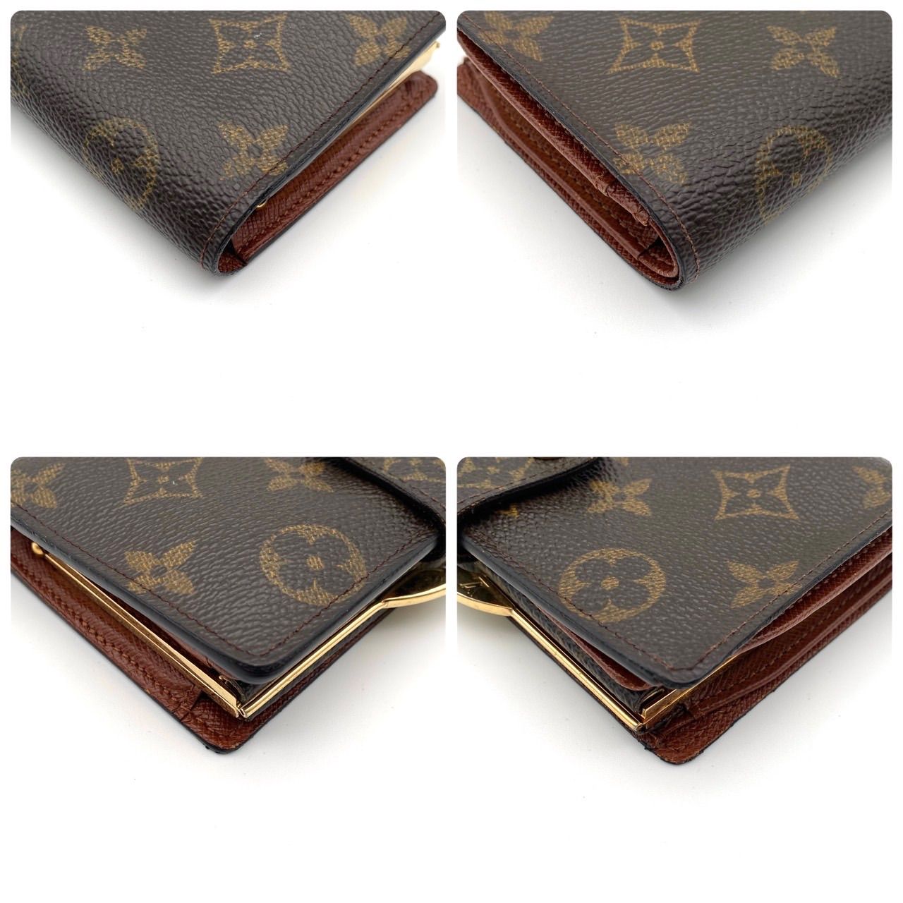 ルイヴィトン モノグラム ヴィエノワ 二つ折り財布 がま口 コンパクト