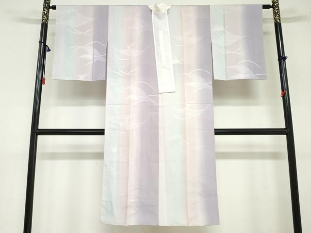 平和屋着物 長襦袢 袷 吉祥芝地紋 暈し染め 正絹 ud