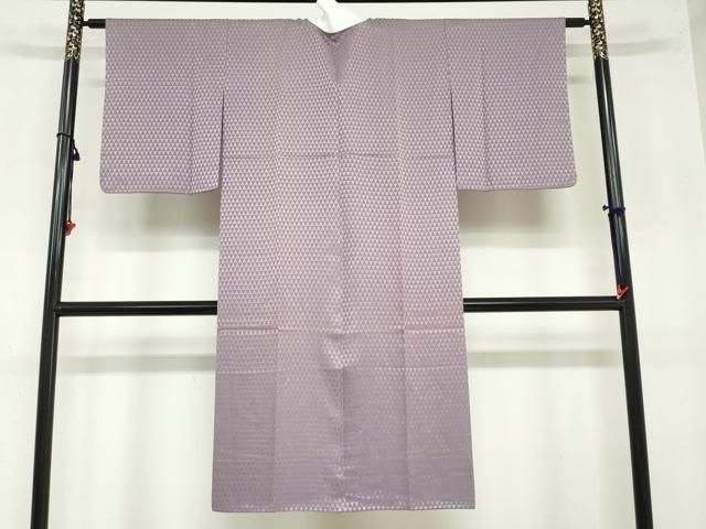 平和屋着物 長襦袢 袷 鱗地紋 紅藤色 正絹 ud