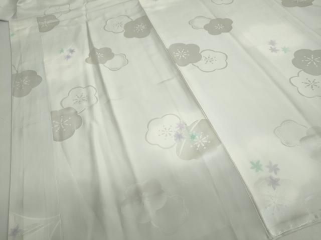 平和屋着物○長襦袢 袷 舞花地紋 正絹 逸品 DAAZ7293ud
