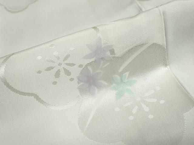 平和屋着物○長襦袢 袷 舞花地紋 正絹 逸品 DAAZ7293ud