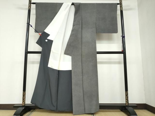 平和屋着物○江戸小紋 伝統工芸士 関正三郎 車輪梅染 極々大小霰 反端