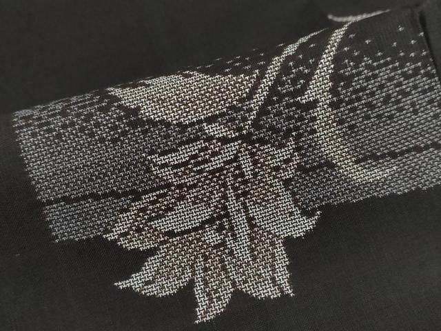 平和屋着物○本場大島紬 地空き 9マルキ 舞花文 正絹 逸品 未使用