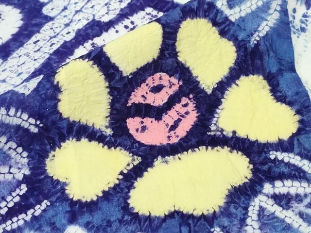 平和屋着物∴夏物 浴衣 有松鳴海絞り 流水牡丹 綿 逸品 CABA0696ng