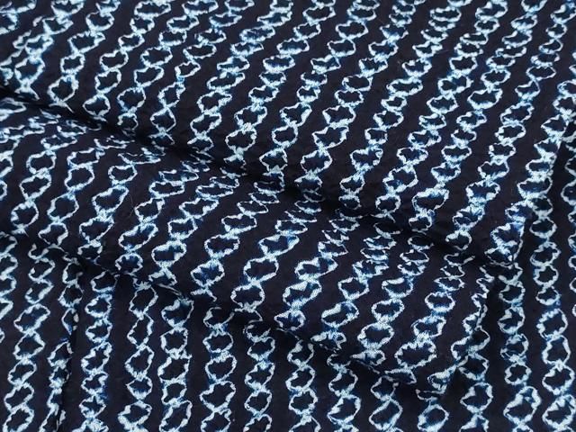 平和屋着物∴夏物 浴衣 有松鳴海絞り よろけ縞 綿 ng