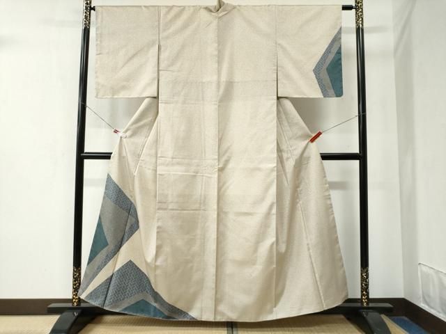 平和屋着物 訪問着 本場染大島紬 檜垣吉祥文 正絹 yc