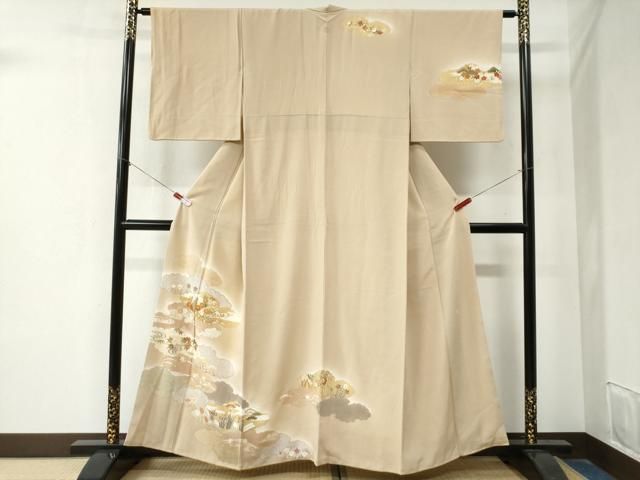 和吉商店 平和屋着物○十日町老舗ブランド 吉澤友禅 吾妻徳穂 訪問着 雲重ね籬