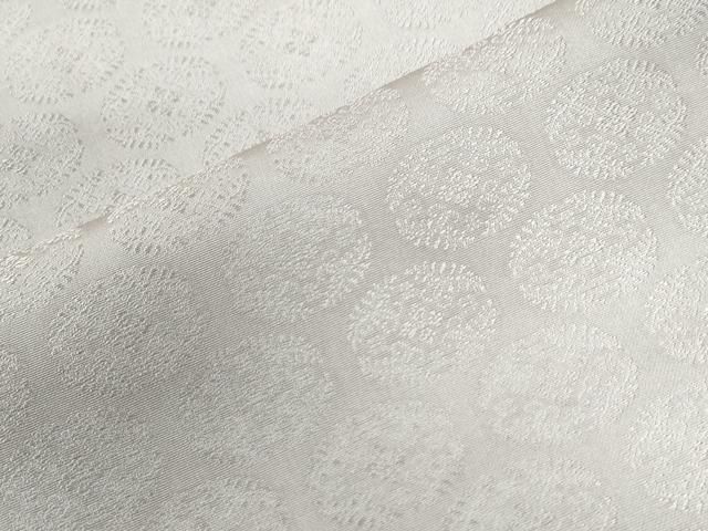 平和屋着物●上質なお召　色無地　花唐草丸地紋　白梅鼠色　正絹　逸品　未使用　CAAZ3974yc 平和屋着物○上質なお召 色無地 花唐草丸地紋 白梅鼠色 正絹 逸品 未