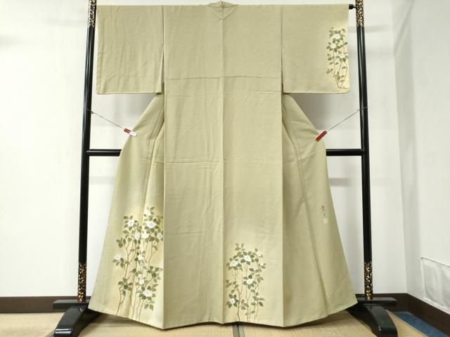 平和屋着物○訪問着 作家物 枝花文 暈し染め やまと誂製 正絹 逸品 未
