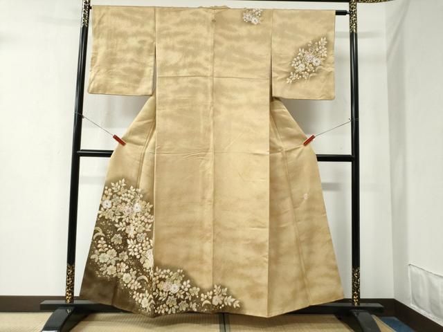 平和屋着物 越後十日町の一流染匠 桐屋 翠山工房 訪問着 辻が花 絞り 暈し染め 金彩 正絹 yc