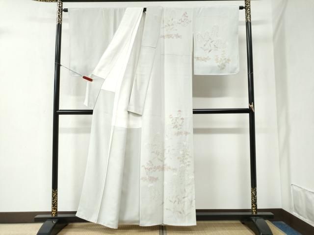 平和屋着物 訪問着 作家物 一珍染 草花文 正絹 yc