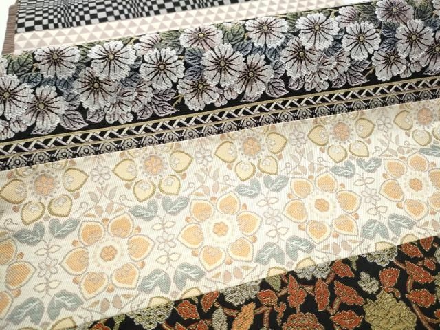  平和屋着物 両面 六通柄袋帯 切嵌 横段吉祥花文 金銀糸 正絹 hy 袋帯 帯