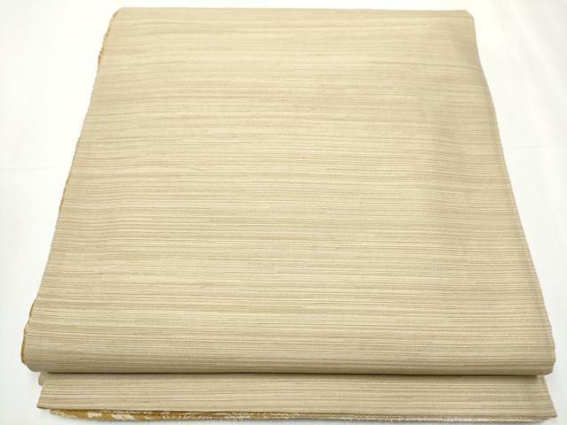  平和屋着物 両面 全通柄袋帯 紬地 菊笹文 正絹 hy 袋帯 帯