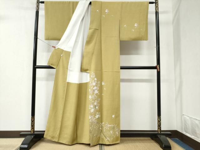 平和屋着物 訪問着 友禅 作家物 枝菊文 正絹 yc