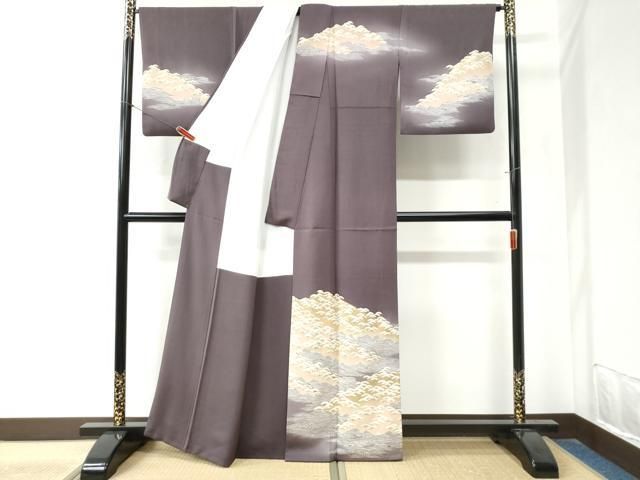 平和屋着物 訪問着 浜松文 暈し染め 金彩 正絹 yc