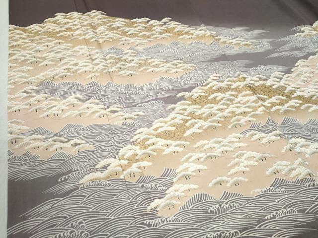  平和屋着物 訪問着 浜松文 暈し染め 金彩 正絹 yc 訪問着 付け下げ 着物