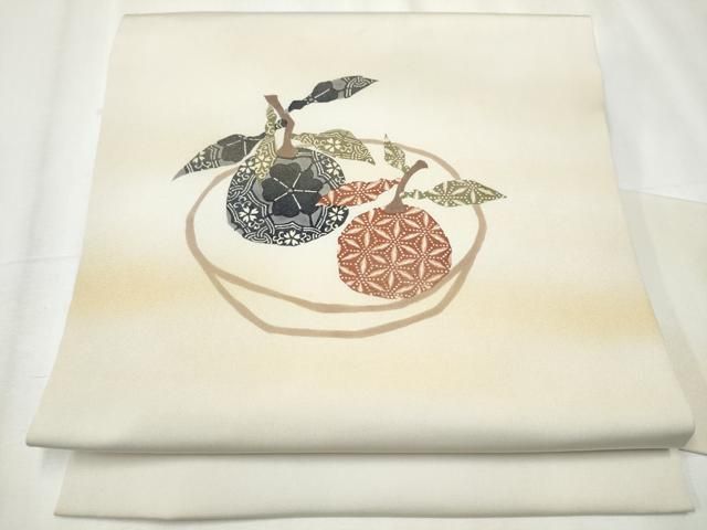 平和屋着物 内山晴祥 塩瀬 九寸名古屋帯 成物 正絹 hy