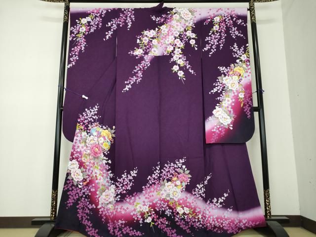 平和屋着物 豪華振袖 長襦袢 無双仕立て 半衿刺繍 セット 花手毬 暈し染め 金彩 正絹 ps