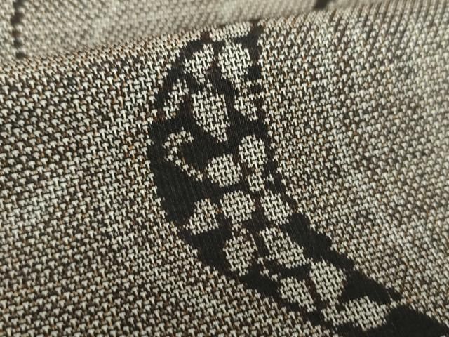  平和屋着物 本場大島紬 9マルキ 霞花文 正絹 ps 紬 着物