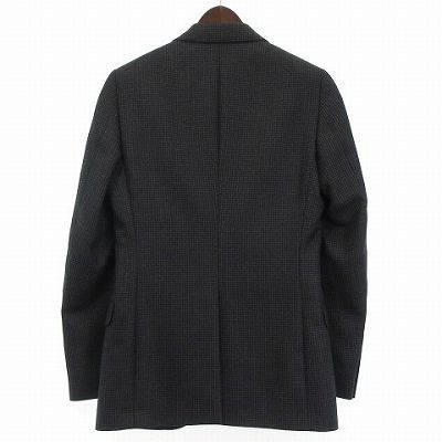 グッチ GUCCI スーツ セットアップ チェック シングル 2 B 黒 ブラック グレー 44 S位