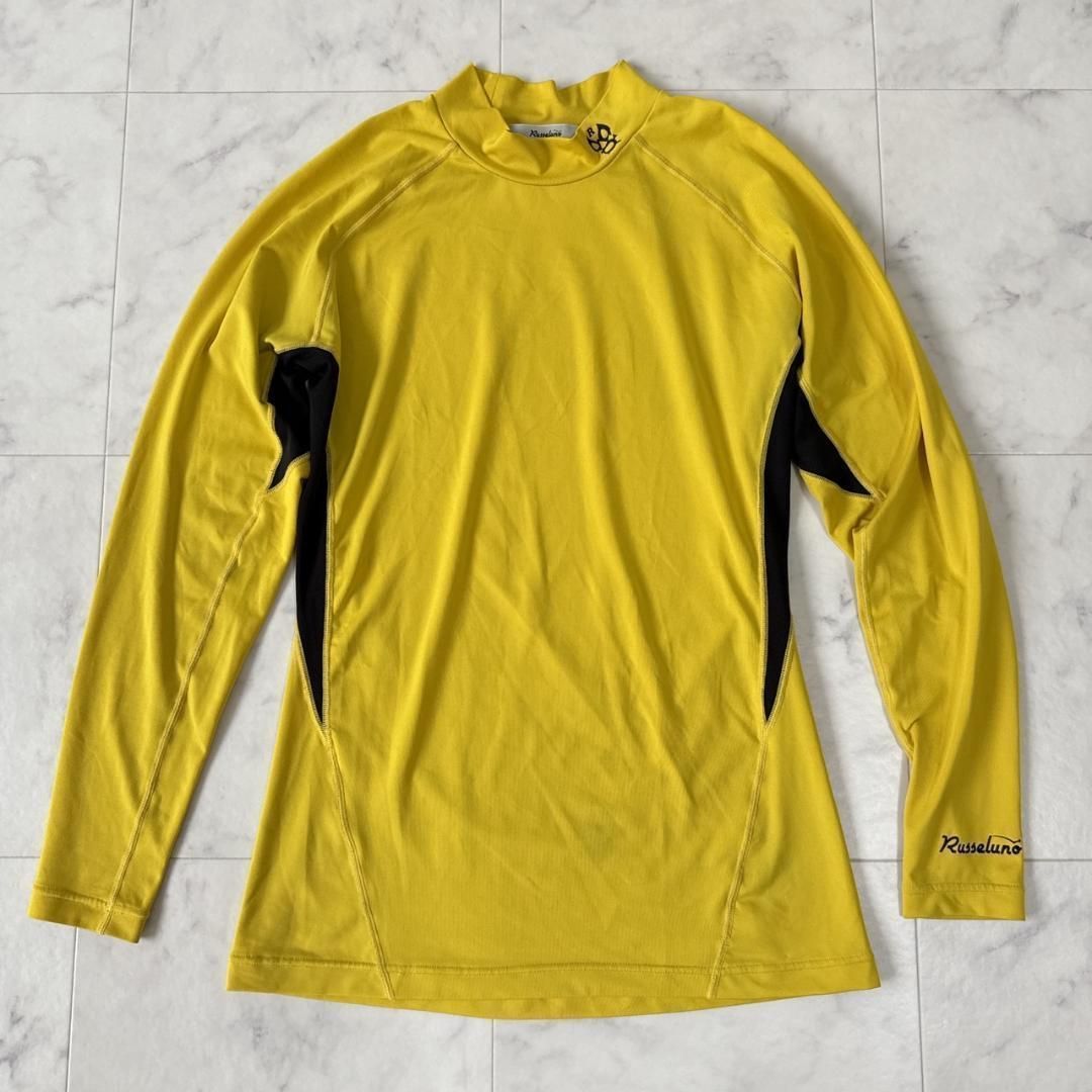 RUSSELUNO モックネック ラグラン イエロー×ブラック イエロー 4