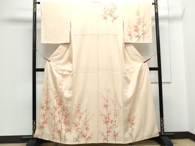 平和屋着物▽訪問着 手描き 枝花文 正絹 逸品 CABA6451th - メルカリ