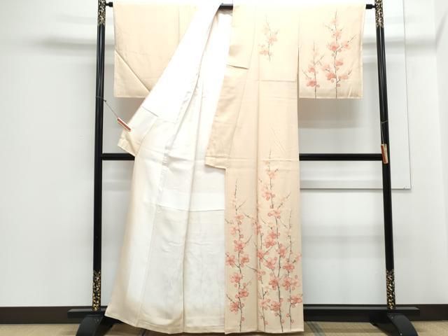 平和屋着物▽訪問着 手描き 枝花文 正絹 逸品 CABA6451th - メルカリ