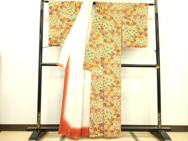 平和屋着物□上質な小紋 型染 草花文 正絹 逸品 DAAZ2497op - メルカリ