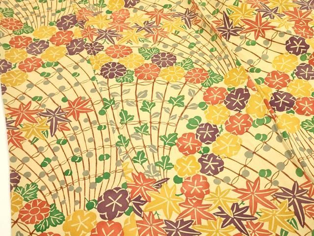 平和屋着物□上質な小紋 型染 草花文 正絹 逸品 DAAZ2497op - メルカリ