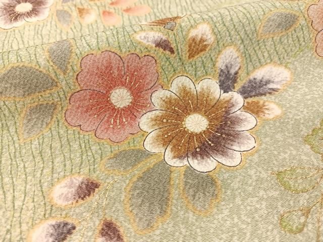 平和屋着物▽上質な小紋 単衣 かんざし 金彩 正絹 逸品 BAAS1611ow 平和屋