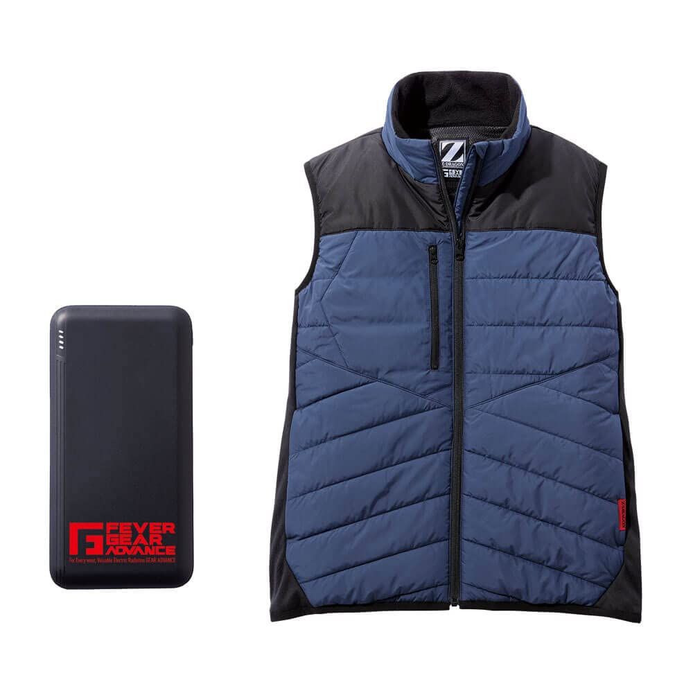 [自重堂] Z-DRAGON 防寒着 FEVER GEAR FGA79000 ヒーター内蔵電熱ベスト L 11ネービー [11ネービー] [L]