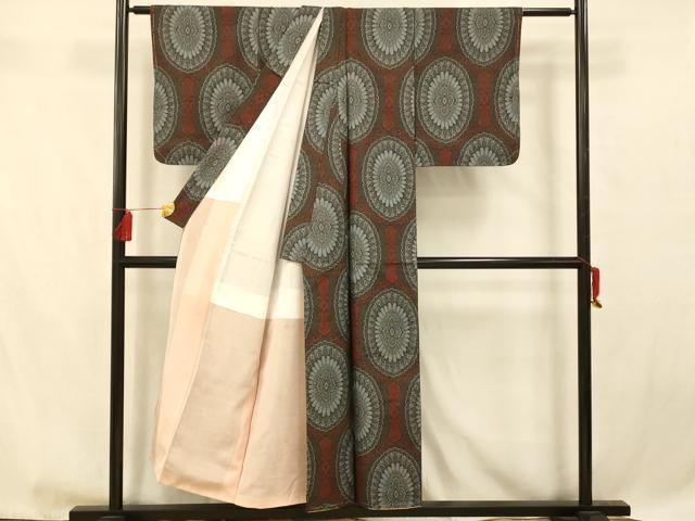 平和屋着物 上質な紬 絣文様 正絹 逸品 BAAM7258me(その他)｜売買された