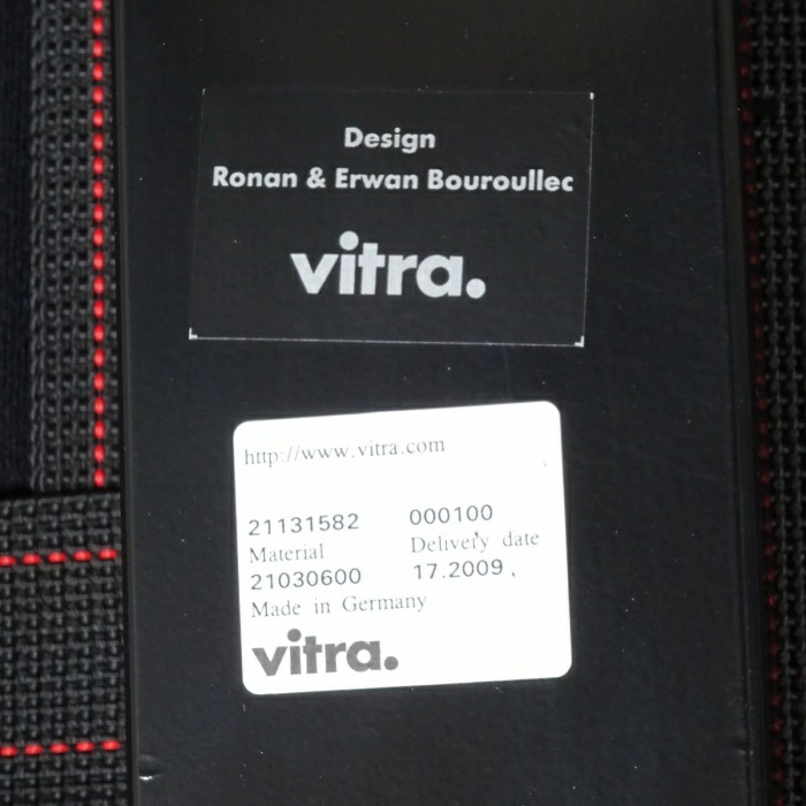 3人掛ソファ 赤系ファブリック