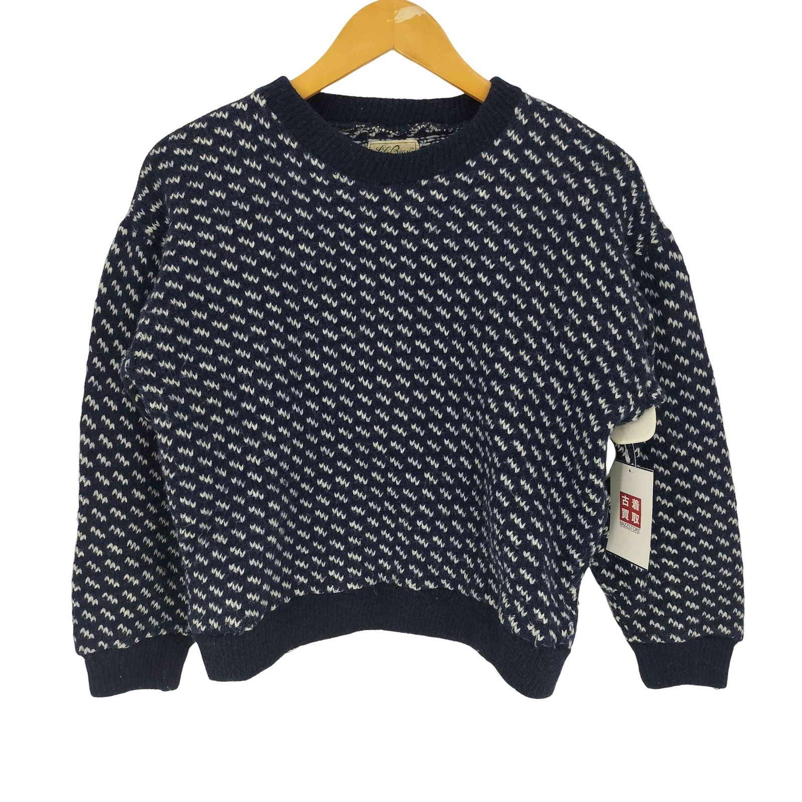 エルエルビーン L.L.Bean 60S 筆記体タグ ノルウェー製 総柄 ウール