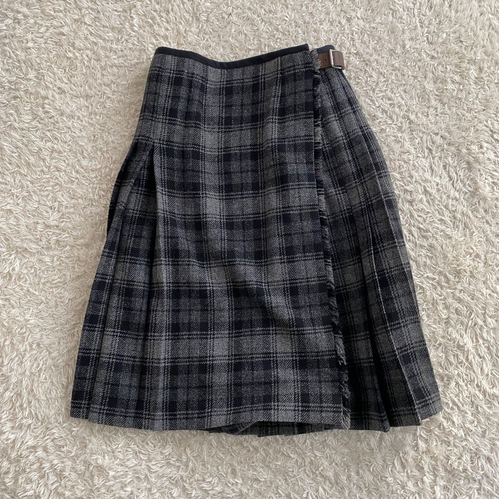 極美品！MHL マーガレットハウエル プリーツスカート ラップスカート 