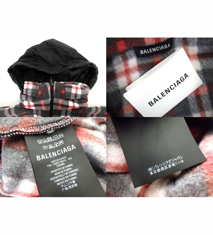 バレンシアガ BALENCIAGA 【 532673 TBV18 】 チェック フリース