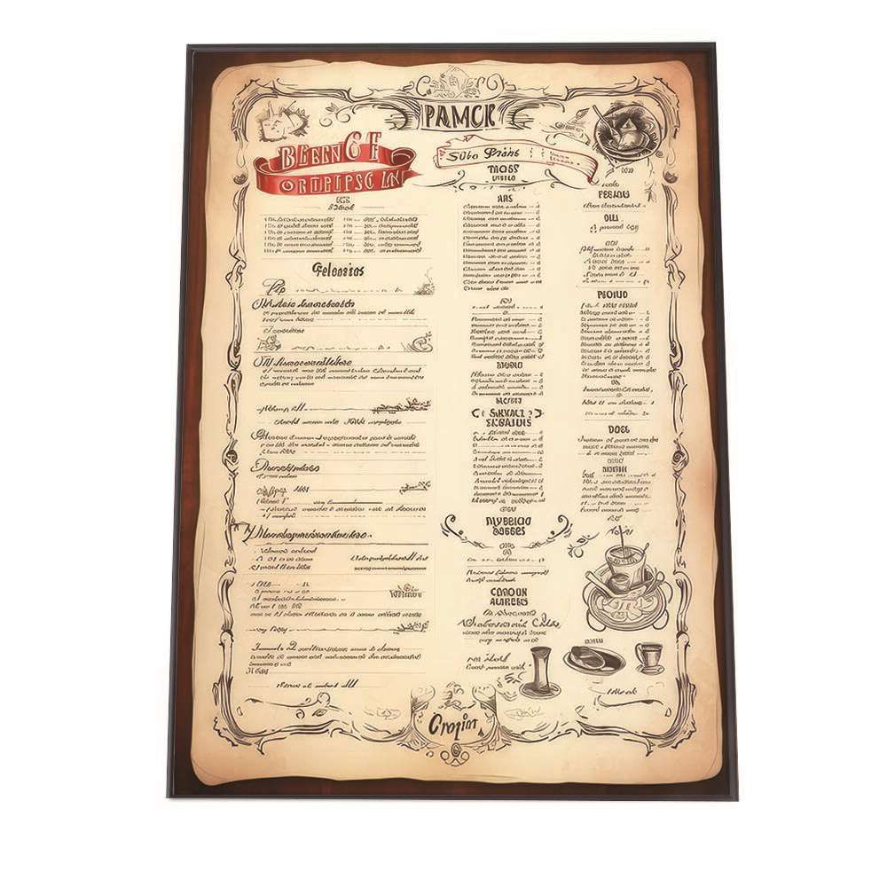 A0サイズ（約84x119cm）】【an-poster-1467】メニュー風 ポスター EFPI