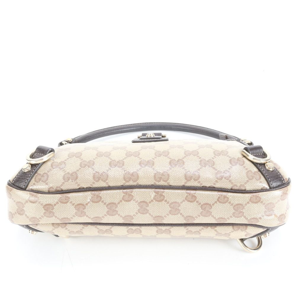 【美品】グッチ アビー ワンショルダー レザー アイボリー 極美品 グッチ GG クリスタル アビー レザー ショルダーバッグ 肩掛け