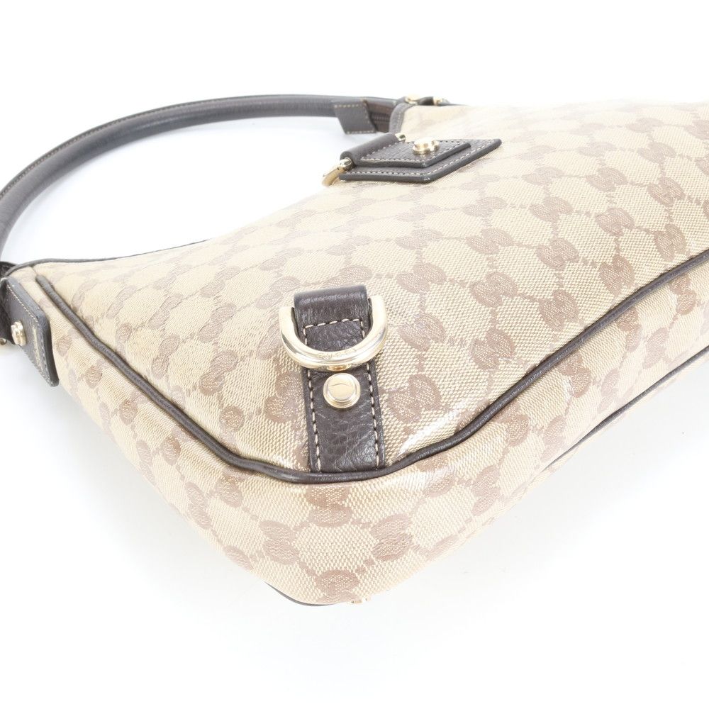 極美品 グッチ GG クリスタル アビー レザー ショルダーバッグ 肩掛け