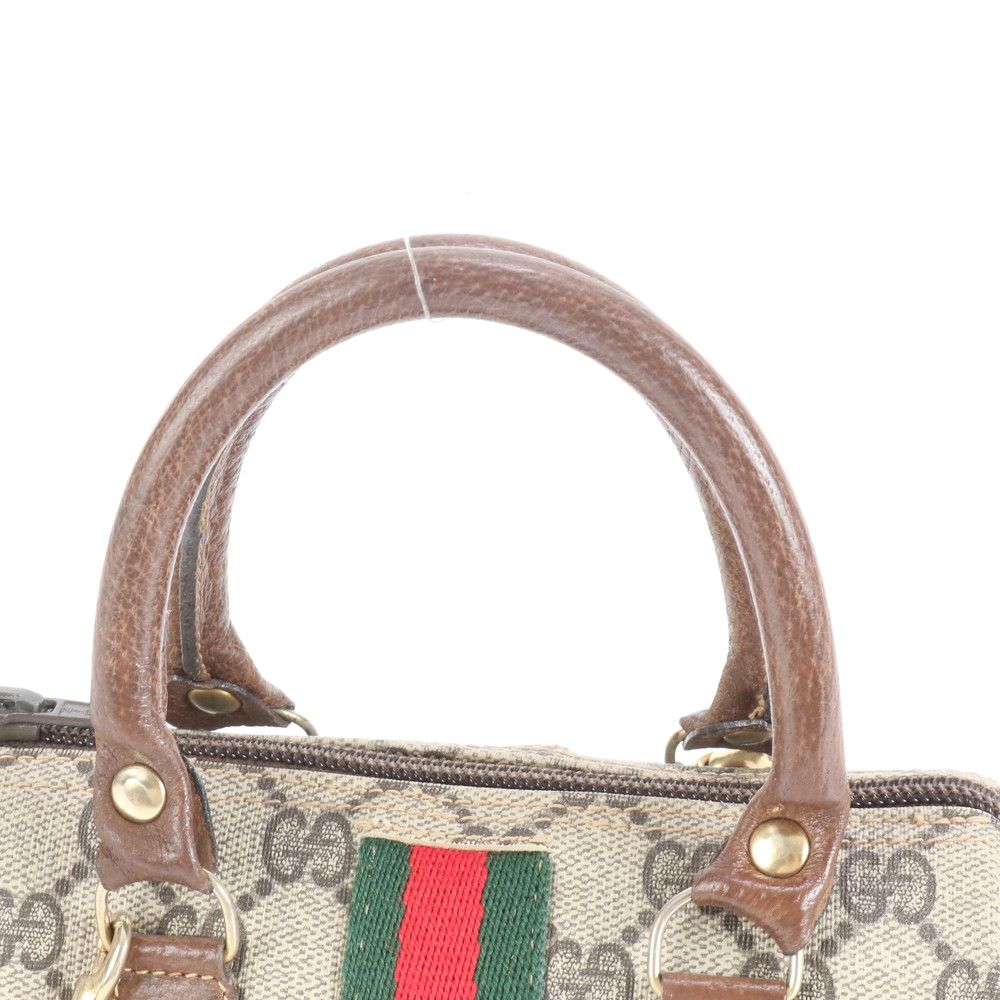 美品 グッチ GG スプリーム シェリー ライン レザー 2WAY ショルダー