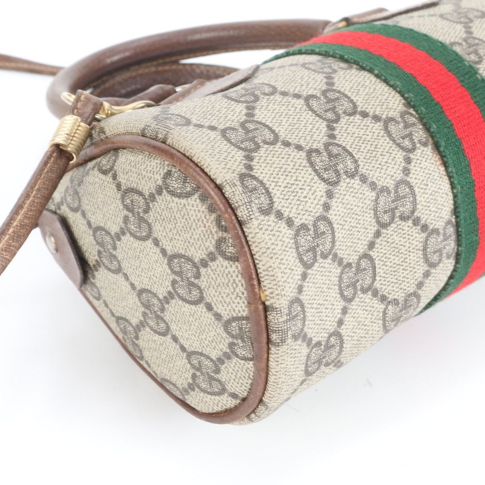 美品 グッチ GG スプリーム シェリー ライン レザー 2WAY ショルダー